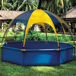 Pool mit Sonnendach Sport & Freizeit  _:O:O:_  Schwimmspaß